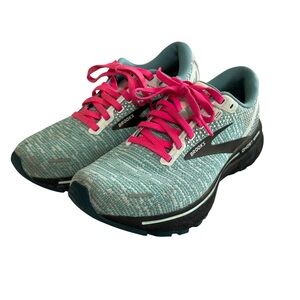 Brooks Ghost 14 Blue and Pink Athletic Shoes for Performance